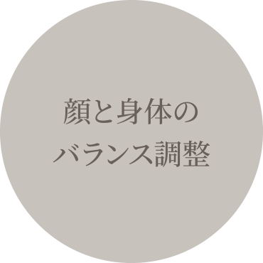 顔と身体のバランス調整